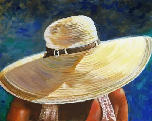 Straw Hat Art paint by numbers