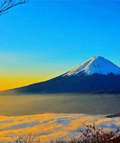 Sunrise At Mount Fuji paint by numbers