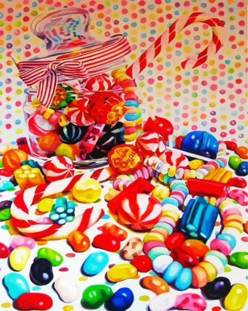 Sweet Candies paint by numbers