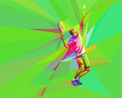 Tennis Player Pop Art paint by numbers