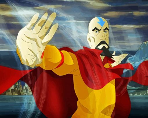 Powerful Tenzin Avatar paint by numbers