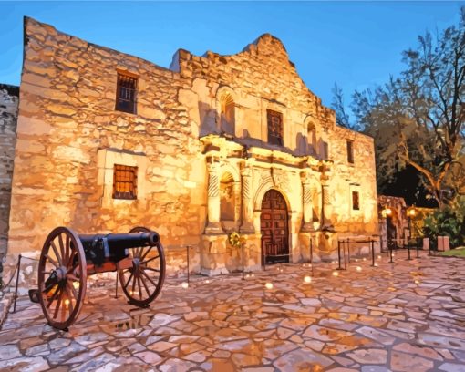 The Alamo Texas paint by numbers