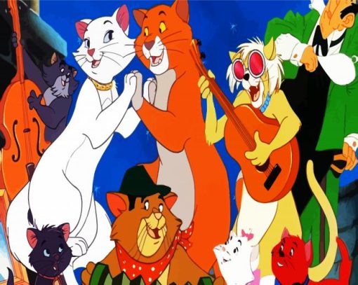 The Aristocats Characters Dancing paint by numbers