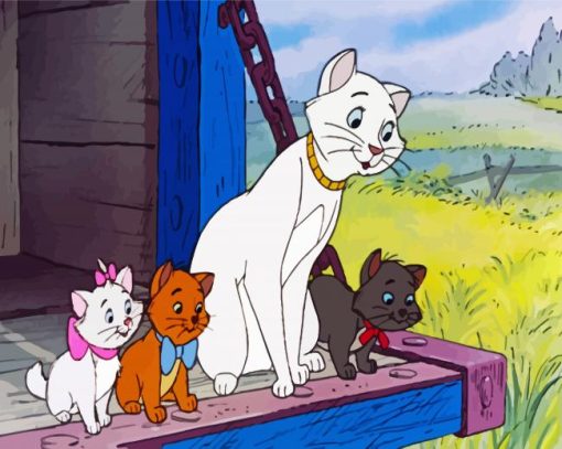 The Aristocats Characters Kittens paint by numbers