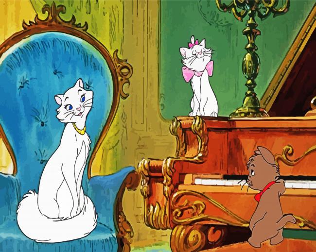 The Aristocats Mother And Kittens paint by numbers
