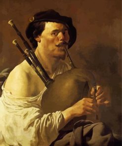 The Bagpipe Player paint by numbers