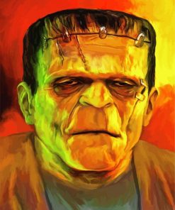The Monster Frankenstein Character paint by numbers