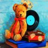 Teddy Bear On Book paint by numbers