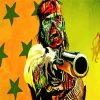 The Zombie Gunslinger paint by numbers