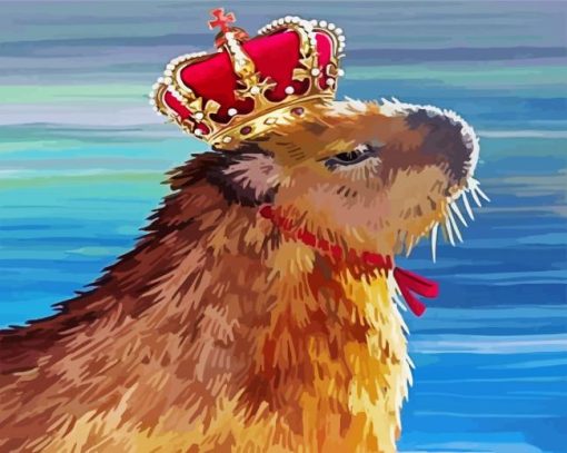 The Capybara Queen paint by numbers
