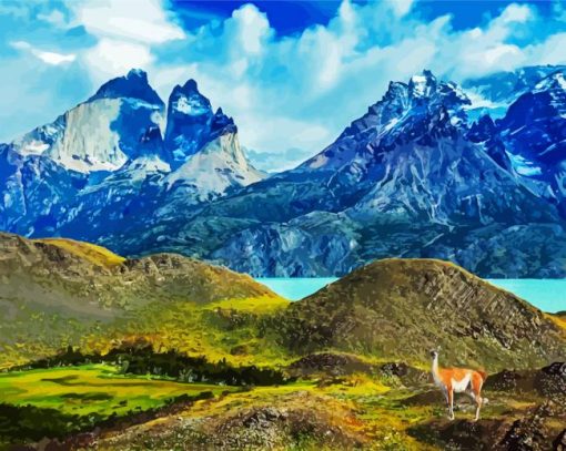 Torres del Paine National Park paint by numbers