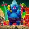 Trolls Animation Characters paint by numbers
