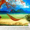 Tropical Beach Hammock paint by numbers