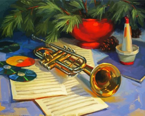 Trumpet Musical Instrument paint by numbers