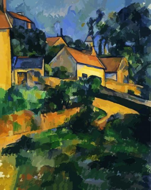 Turning Road At Montgeroult paint by numbers