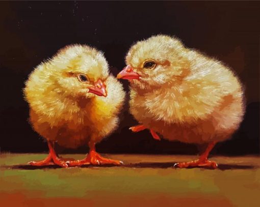 Adorable Chicks paint by numbers