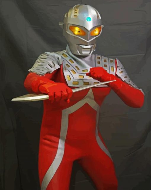 Ultraman Superhero paint by numbers