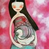 Unborn Baby Listening To Music paint by numbers