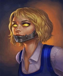 Creepy Undead Girl paint by numbers