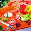 Vegetables And Knife Art paint by numbers
