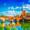 Aesthetic Bridge In Verona paint by numbers