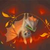 Cute White Bat paint by numbers