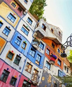 Aesthetic Hundertwasser House paint by numbers