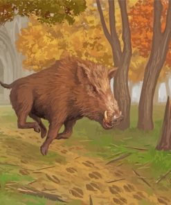 Wild Boar Animal paint by numbers