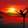 Yoga Girl At Sunset paint by numbers
