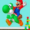 Yoshi And Mario paint by numbers