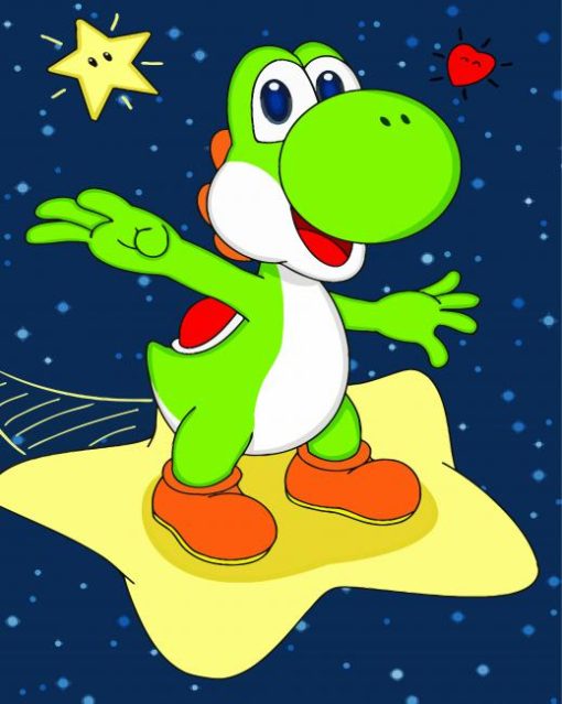 Yoshi Dinosaur paint by numbers