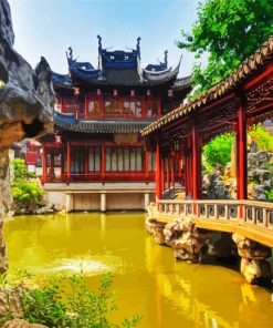 Aesthetic Yu Garden Shanghai paint by numbers