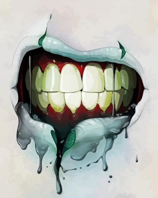 Zombie Mouth paint by numbers