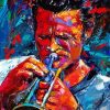 Abstract Trumpet Player Jazz paint by numbers