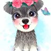 Adorable Dog Animal paint by numbers