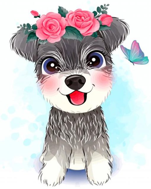 Adorable Dog Animal paint by numbers