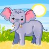 Adorable Elephant paint by numbers