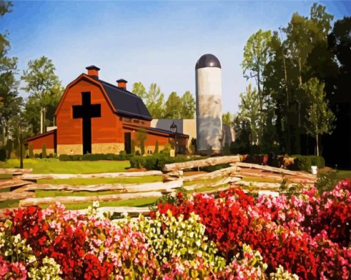 Billy Graham Library paint by numbers