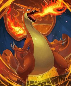 Charizard Pokemon paint by numbers