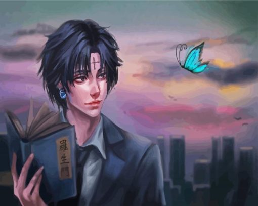 Chrollo Lucilfer With Butterfly paint by numbers