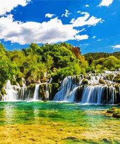 Krka National Park paint by numbers