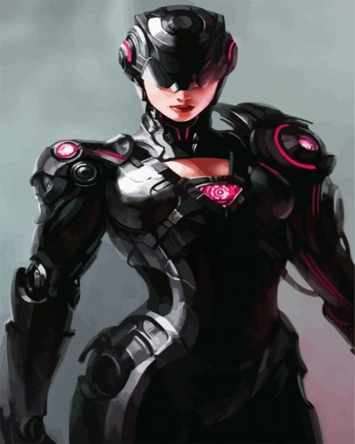 Cyberpunk Girl paint by numbers