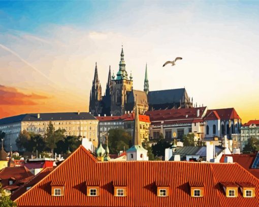 Aesthetic Prague Castle paint by numbers
