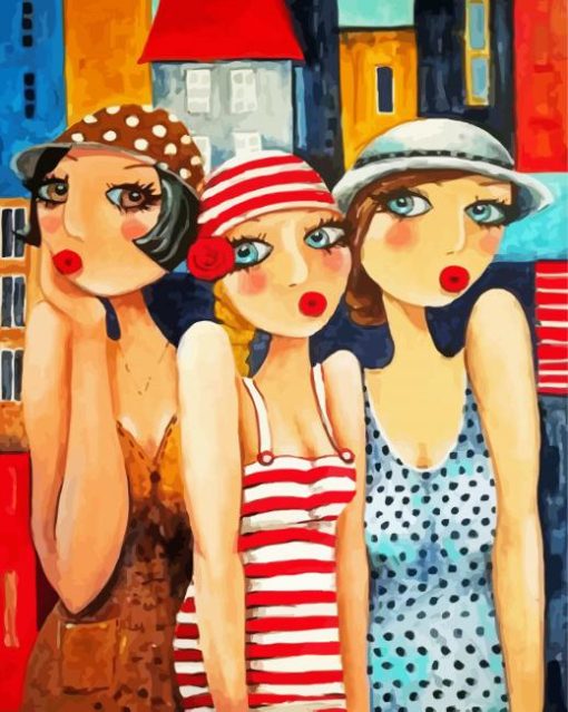 Aesthetic Whimsical Ladies paint by numbers