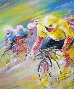 Aesthetic Abstract Cyclists paint by numberrs