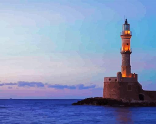 Crete Lighthouse paint by numbers