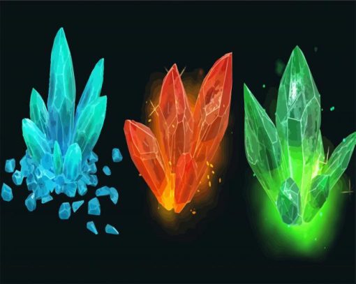 Colorful Crystals paint by numbers