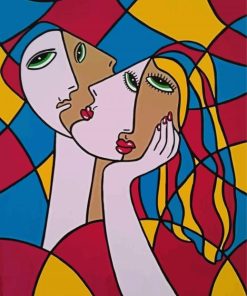 Aesthetic Cubist Ladies paint by numbers