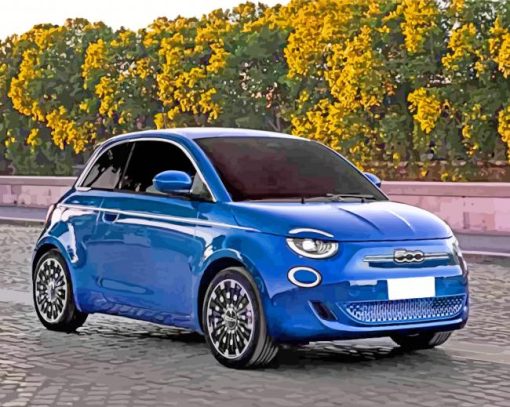 Aesthetic Fiat 500 paint by numbers