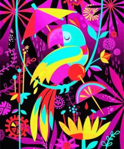 Aesthetic Parrot Bird paint by numbers